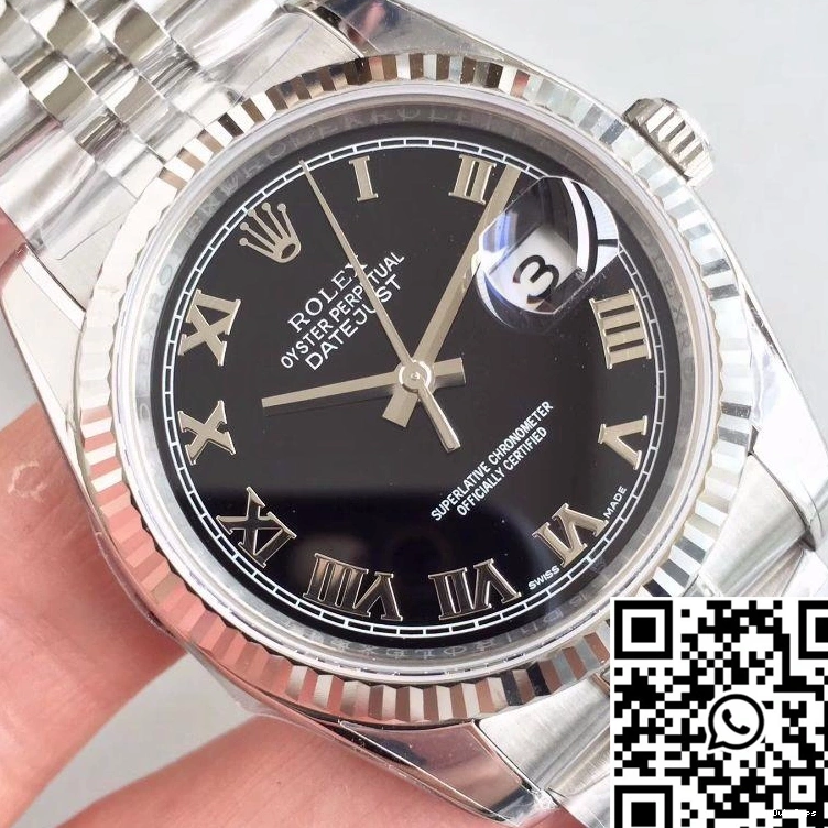 Datejust EW Rolex 41MM Black Dial Factory 116334 0514